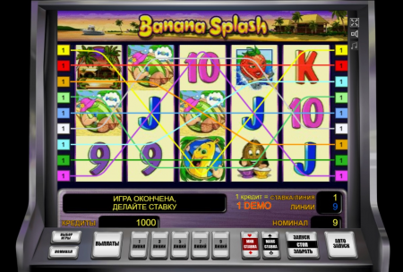 Интерфейс игрового автомата Banana Splash / Банановый Взрыв